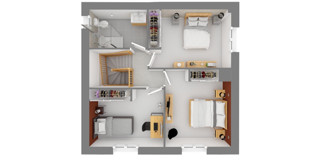 plan étage bastide