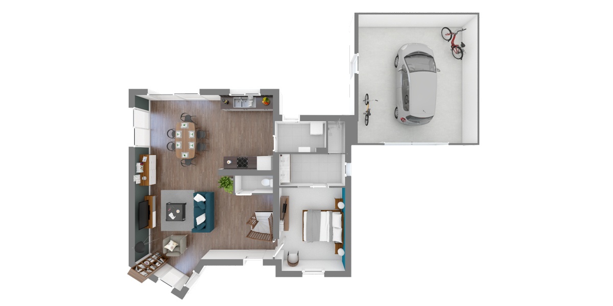 plan maison moderne ternas rdc