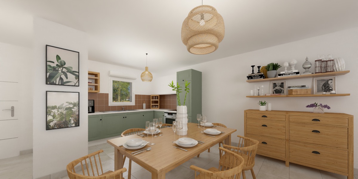 cuisine plain-pied 97 m²