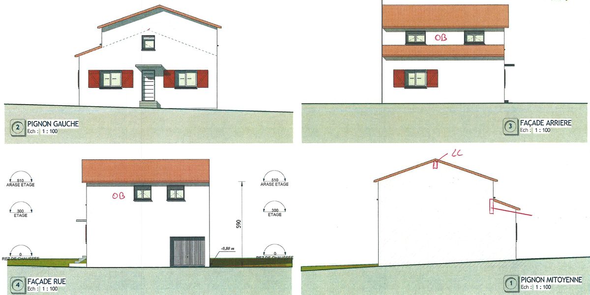 Plan de travaux de surélévation