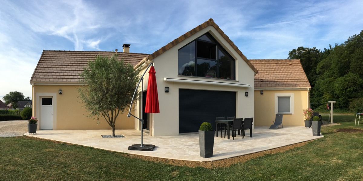 Maison après travaux d'extension (Saint-Longis, 72)