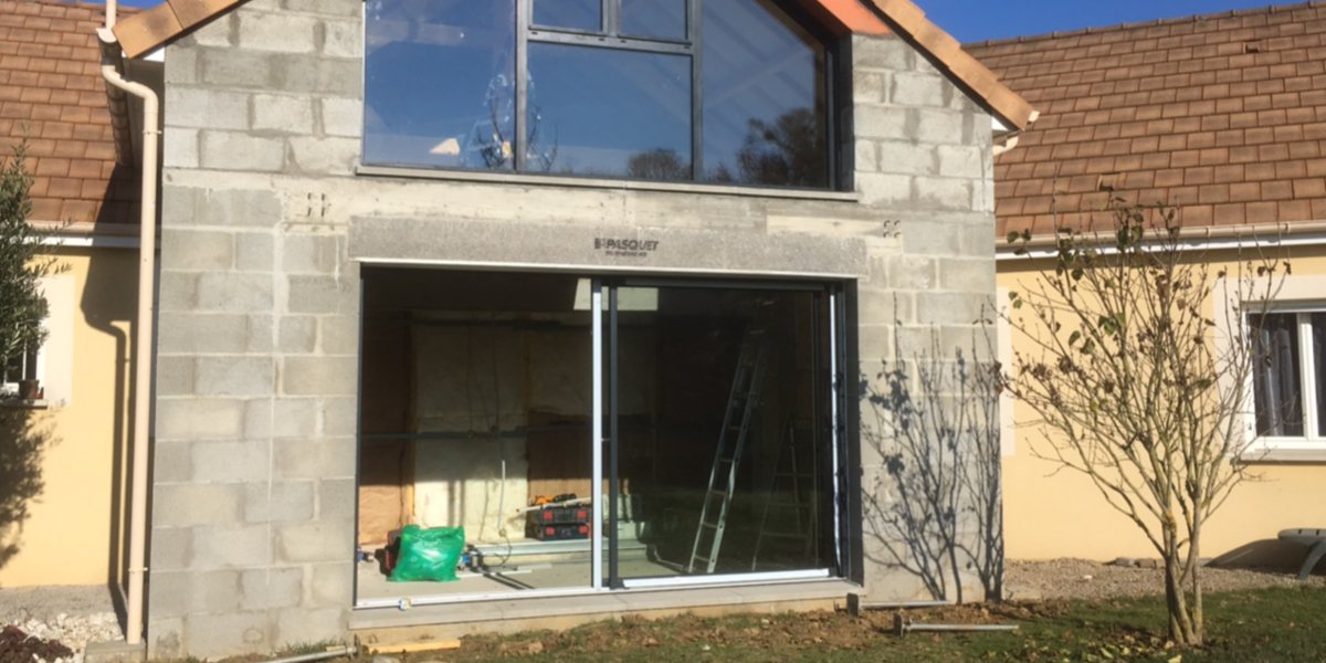 Maison pendant les travaux d'extension