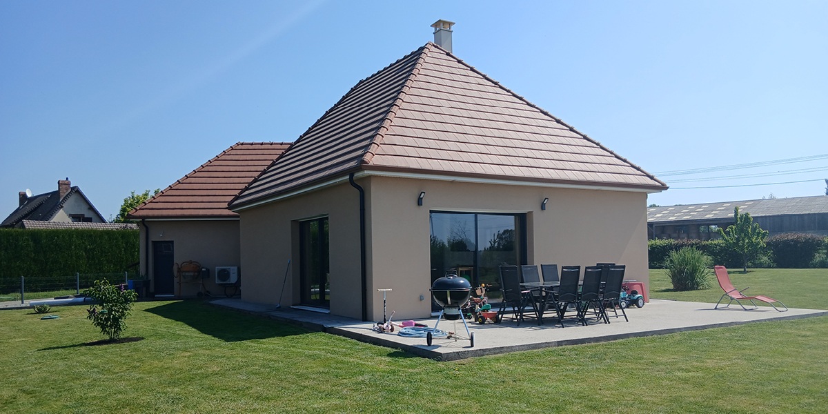 pignon plain-pied en V