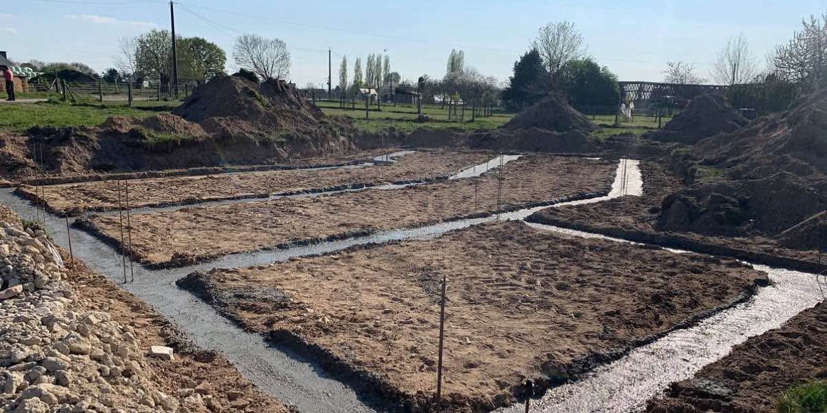 fondation d'un plain-pied