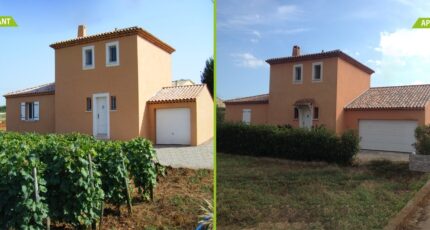 Agrandissement d'un garage à Biot par Maisons France Confort.