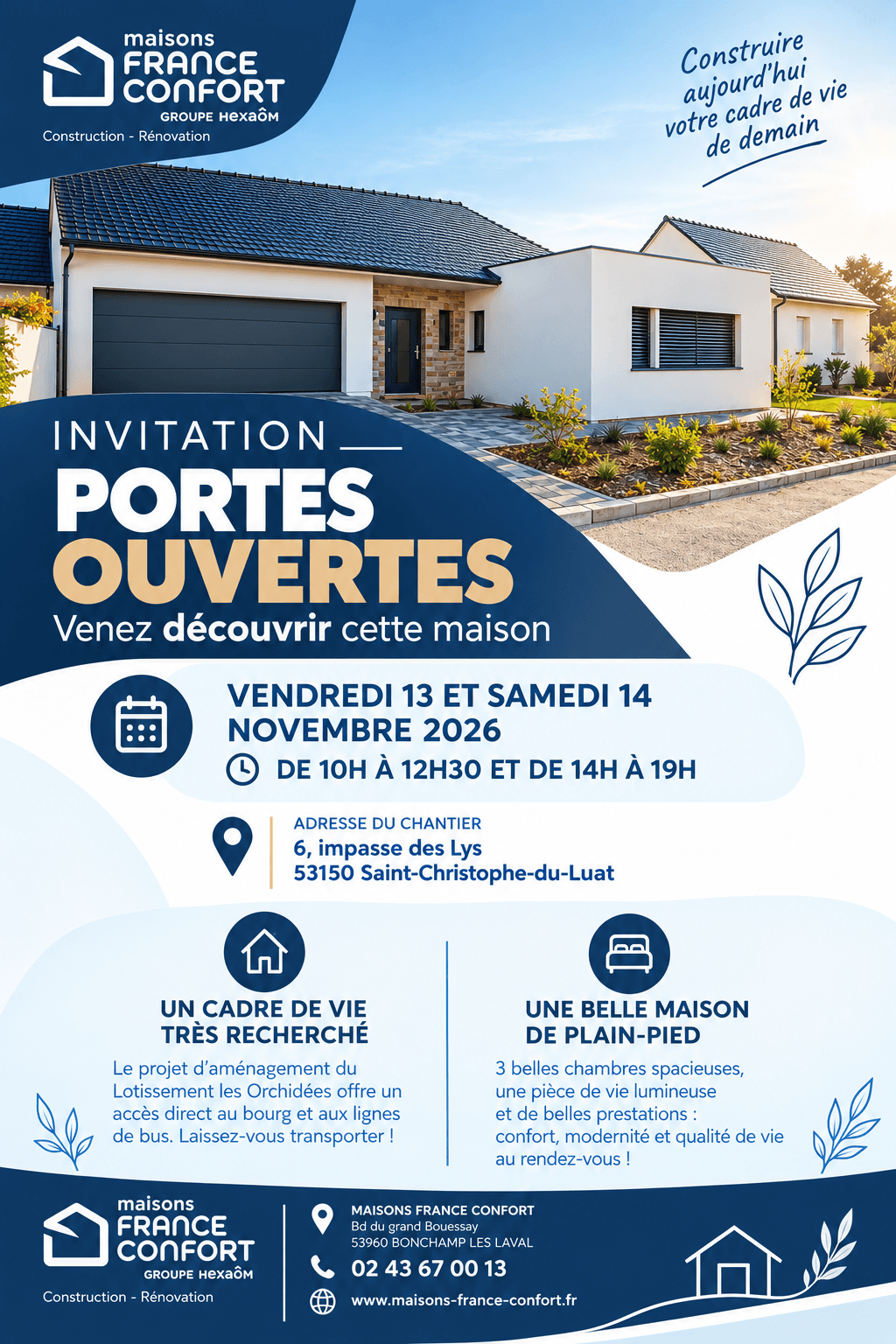 Portes Ouvertes en Mayenne - Maisons France Confort