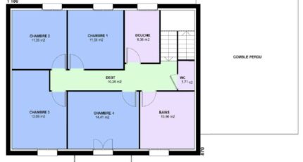 EMERAUDE traditionnel 3390-594440_plan-etage.jpg - Maisons France Confort