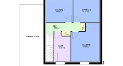 AMETHYSTE traditionnel 3385-594412_plan-etage.jpg - Maisons France Confort