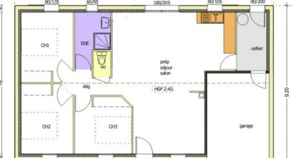 Avant-Projet AIZENAY  81 m² - 3 chambres 2466-255082_bergerac-3-ch-garage-a-droite.jpg - Maisons France Confort