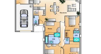 Avant-Projet Rosnay 3 Chambres + 1 bureau 4255-1906modele820141124g157n.jpeg - Maisons France Confort