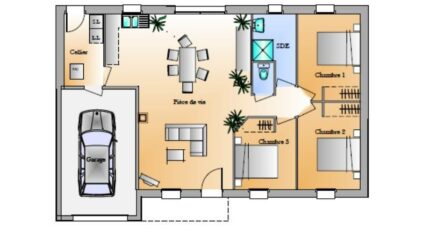 Avant-projet St Etienne Du Bois 3 Chambres 4254-1906modele820141124kL0hw.jpeg - Maisons France Confort