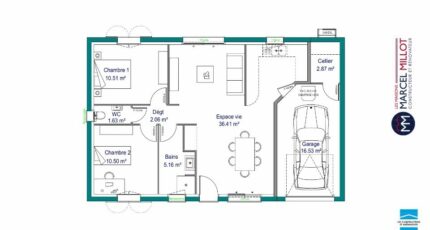 MAISON DE PLAIN PIED - 66 M 2 - CREUSE - ACACIA 4 8947-3653modele6201710203LoDy.jpeg - Maisons France Confort