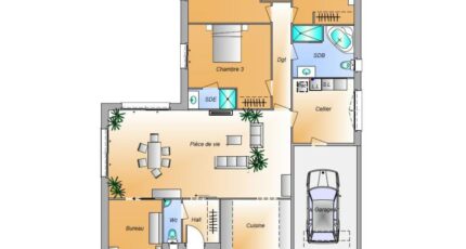 Avant projet Lairoux - 3 chambres 16584-1906modele820181107D9yfv.jpeg - Maisons France Confort