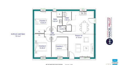 PRIMA 5 SG - 35° - dpts 19/23 - maison de plain pi 18762-3290modele820190130xPOLf.jpeg - Maisons France Confort