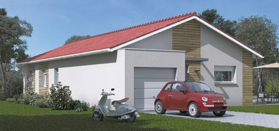 Plan de maison Surface terrain 110 m2 - 5 pièces - 4  chambres -  avec garage 