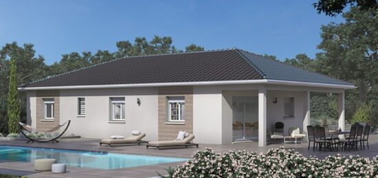 Plan de maison Surface terrain 90 m2 - 4 pièces - 3  chambres -  avec garage 