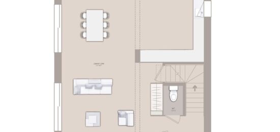 Plan de maison Surface terrain 90 m2 - 4 pièces - 3  chambres -  avec garage 