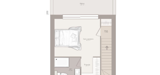 Plan de maison Surface terrain 125 m2 - 5 pièces - 4  chambres -  avec garage 