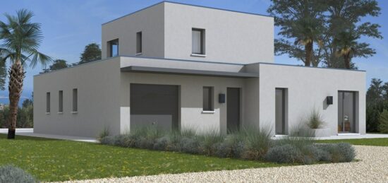 Plan de maison Surface terrain 140 m2 - 6 pièces - 4  chambres -  avec garage 
