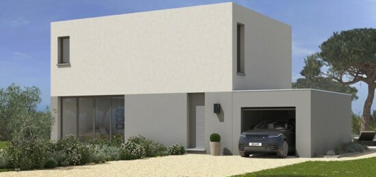 Plan de maison Surface terrain 120 m2 - 6 pièces - 4  chambres -  avec garage 