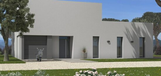 Plan de maison Surface terrain 150 m2 - 5 pièces - 3  chambres -  avec garage 
