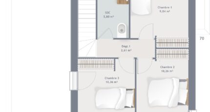 Eco Concept 90 R+1 GI Brique 29159-4586modele920200428kQXws.jpeg - Maisons France Confort