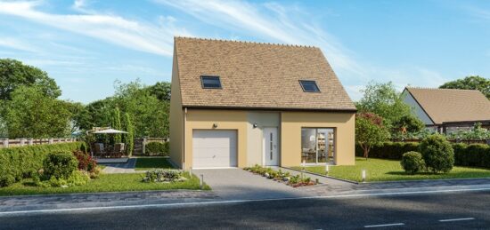 Plan de maison Surface terrain 90 m2 - 5 pièces - 3  chambres -  avec garage 