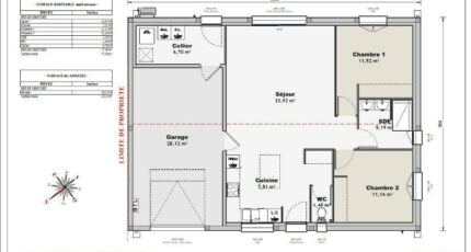 Maison 77m² - 2CH - Garage - 85BX220527 33843-9585modele820220509qgnbv.jpeg - Maisons France Confort