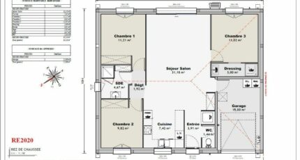 Maison 85m² - 3CH - Garage - 95BX220035 33840-9585modele820220509dk8Fp.jpeg - Maisons France Confort