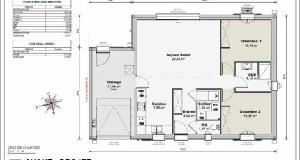 Maison 72m² - 2CH - Garage - 77BX220675 33847-9585modele820220509hyN7o.jpeg - Maisons France Confort
