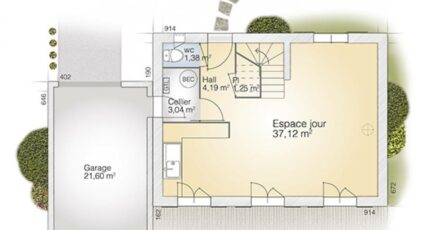Serviers-et-Labaume Maison neuve - 2101699-269408_plan-maison-saphir-95-elegance-rdc.jpg Maisons France Confort