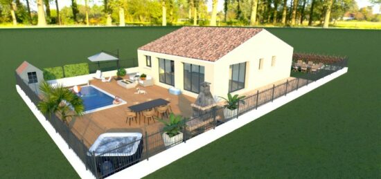 Maison neuve à Colombières-sur-Orb, Occitanie