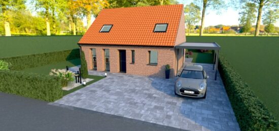 Maison neuve à Bollezeele, Hauts-de-France