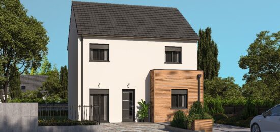 Plan de maison Surface terrain 104 m2 - 7 pièces - 6  chambres -  sans garage 