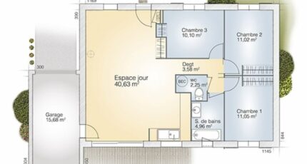 Neffiès Maison neuve - 2215640-269386_plan-maison-opale-ga-83-f-elegance.jpg Maisons France Confort
