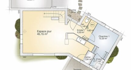Les Matelles Maison neuve - 2267788-267987_plan-maison-diamant-100-elegance-rdc.jpg Maisons France Confort