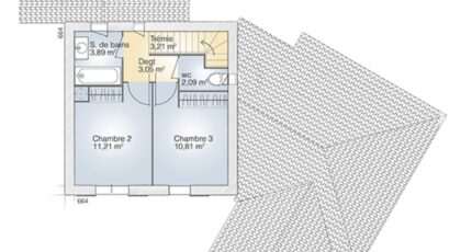 Les Matelles Maison neuve - 2267788-267988_plan-maison-diamant-100-elegance-etage.jpg Maisons France Confort