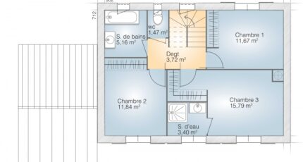Les Matelles Maison neuve - 2267789-271414_plan-maison-saphir-110-elegance-etage.jpg Maisons France Confort