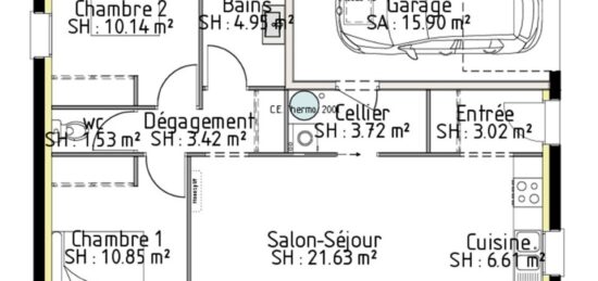 Maison neuve à , Lot