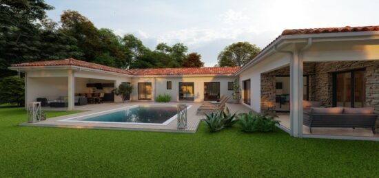 Maison neuve à Sainte-Colombe, Nouvelle-Aquitaine