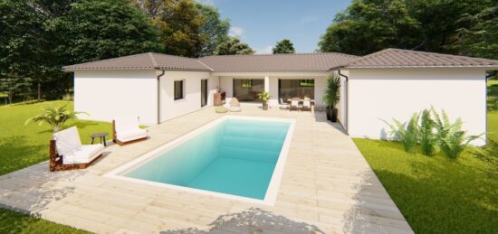 Maison neuve à Sauvagnas, Nouvelle-Aquitaine