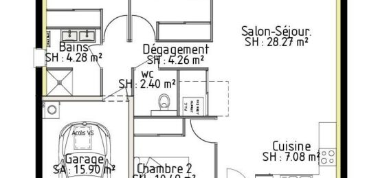 Maison neuve à , Cantal