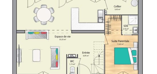 Maison neuve à , Aisne