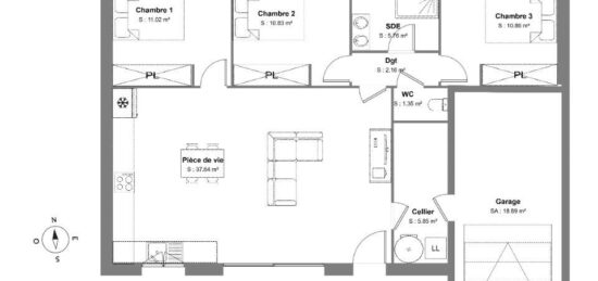 Maison neuve à , Hérault