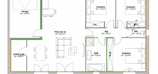 Maison neuve à , Landes