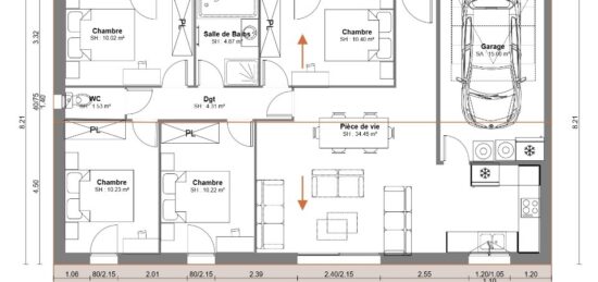 Maison neuve à Azille, Occitanie