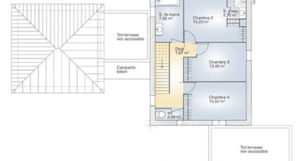 Montferrier-sur-Lez Maison neuve - 2510011-269075_plan-maison-la-villa-170-elegance-etage.jpg Maisons France Confort