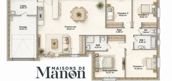 Maison neuve à , Alpes-de-Haute-Provence