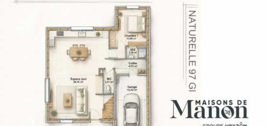 Maison neuve à , Alpes-de-Haute-Provence