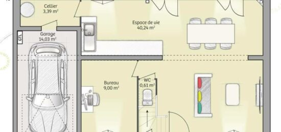 Maison neuve à , Aisne